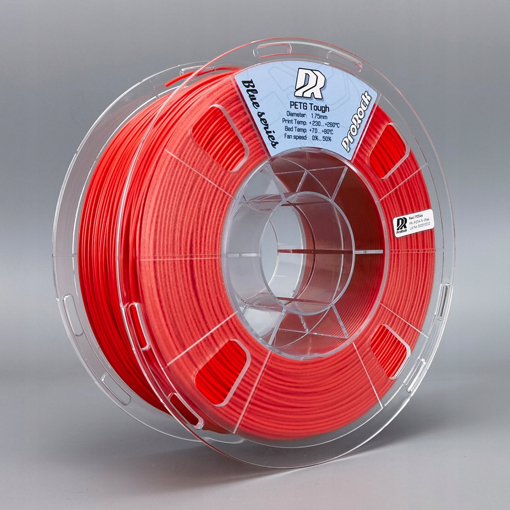 ProRock filament PETG Tough czerwony Pantone 3546 1.75mm 1000g