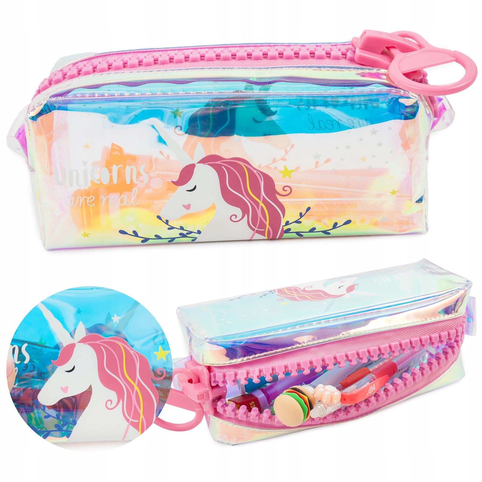 

Piórnik Szkolny Saszetka Galaxy Holo Jednorożec