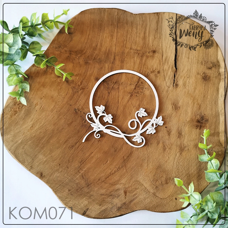 Tekturka KOM071 ramka komunijna okrągła Komunia