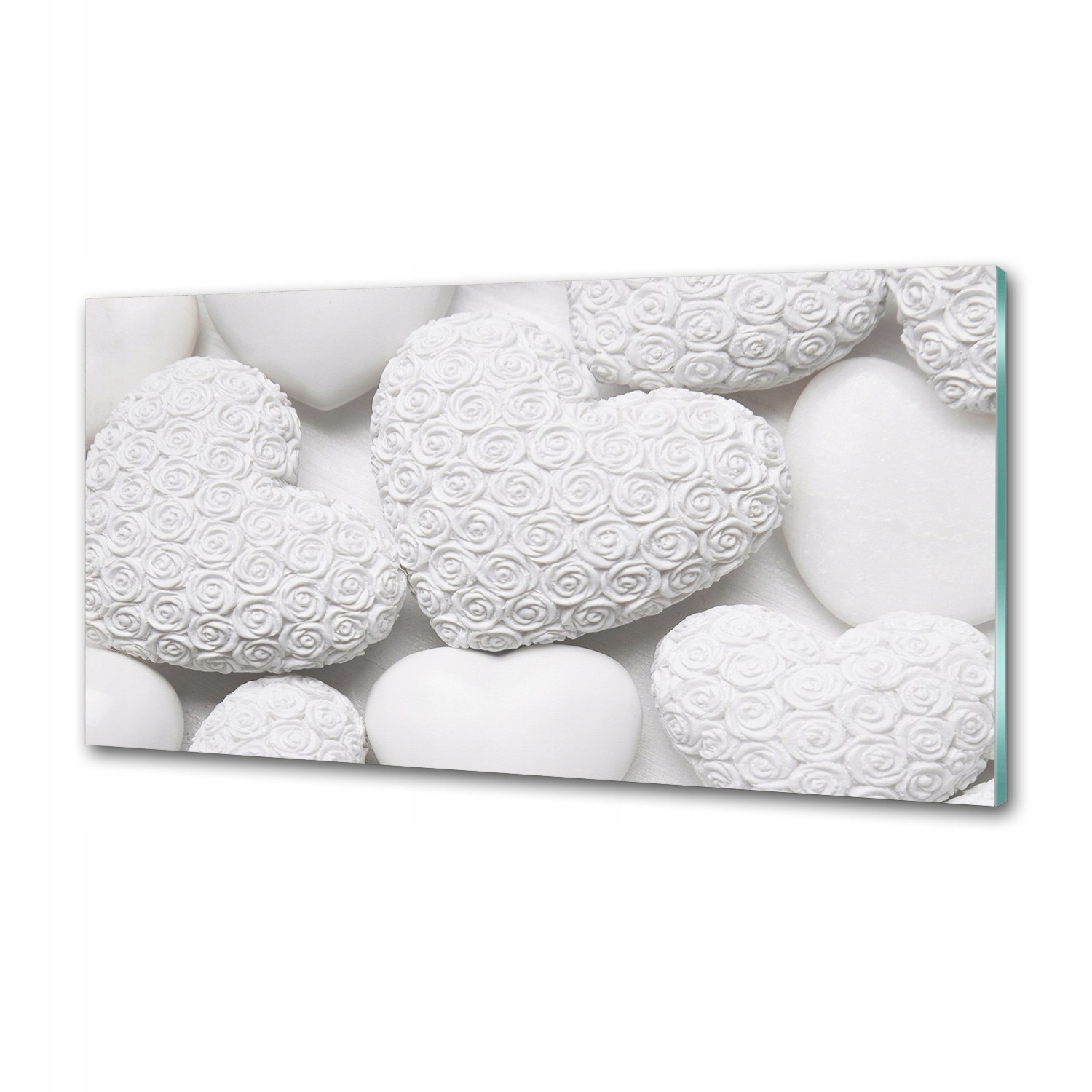 Panel do kuchyne Biele pozadie srdca 120 x 60 cm Lepidlo