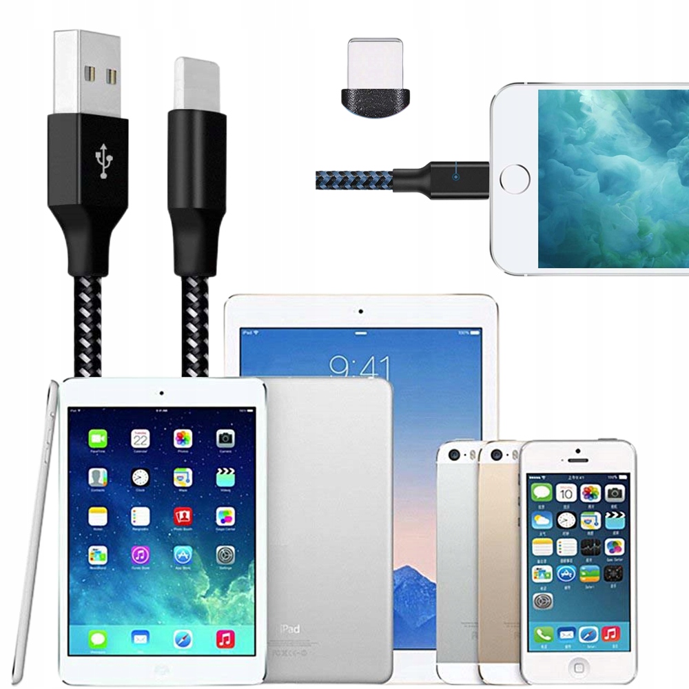 Kabel 2m do szybkiego ładowania USB-Lightning Długość przewodu 2 m