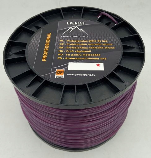 Žací Struna Hvězdička 3,0 mm 250 M Fialový Profesionální