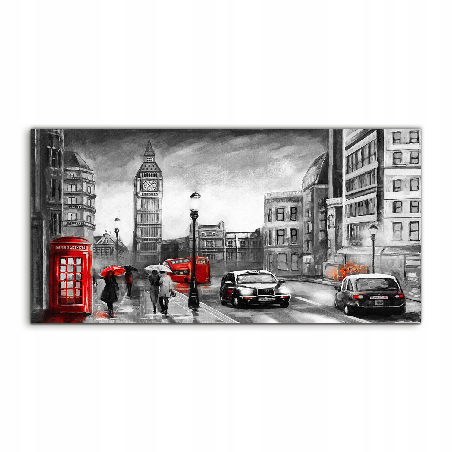 Fotoobraz 140x70 s potlačou Londýn Big Ben Autá