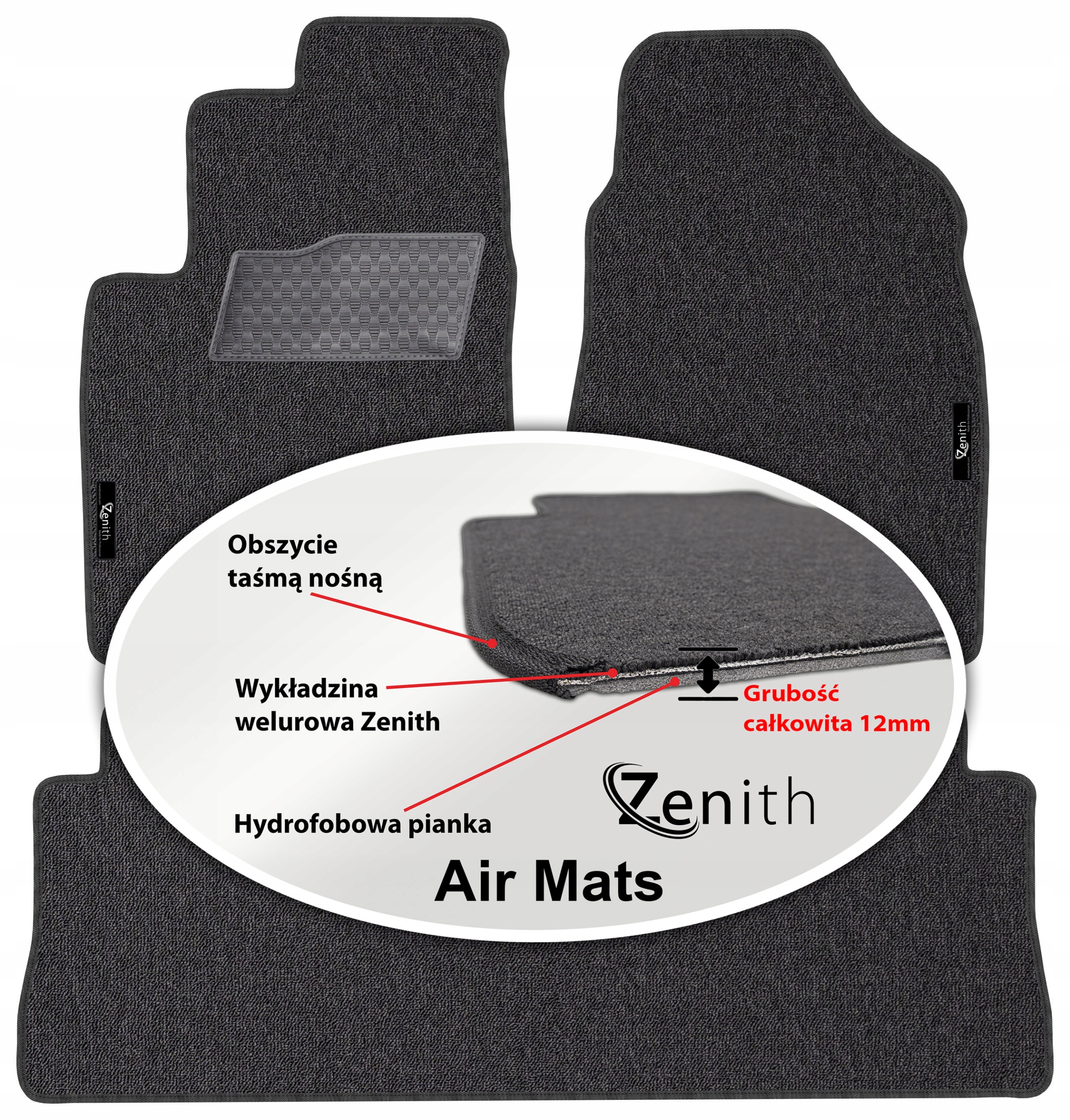 Chevrolet Captiva 5os 06-10 Velúrové koberčeky do auta Zenith Air Mats