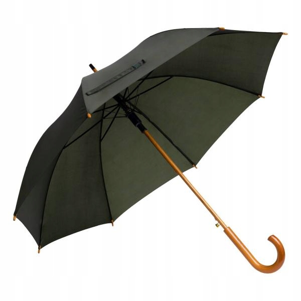 

Parasol zielony automat długi drewniana rączka XL