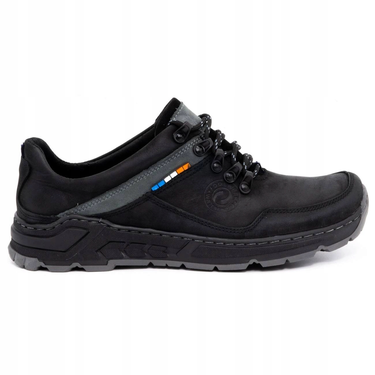 Pánské kožené šněrovací trekové boty Polské 292GT černé 43