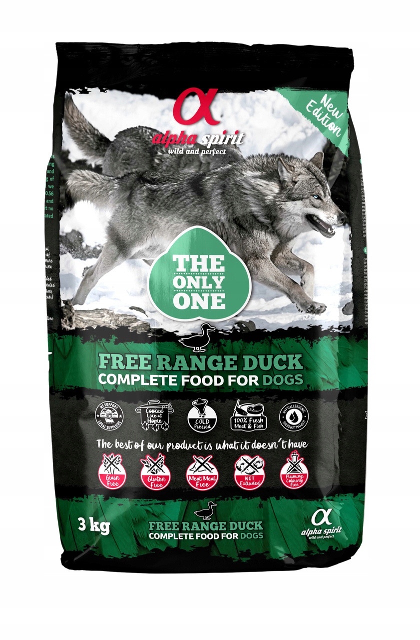 Alpha Spirit Scha Free Range Duck suché krmivo kachna – 3 kg