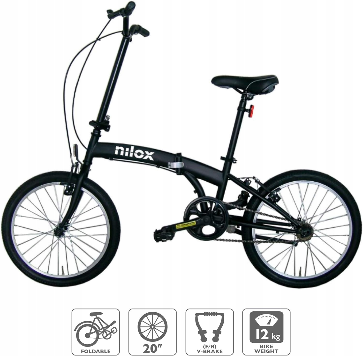 Skladací bicykel Discovery Nilox X0 rám 50,8 cm koleso 20 &quot; čierna