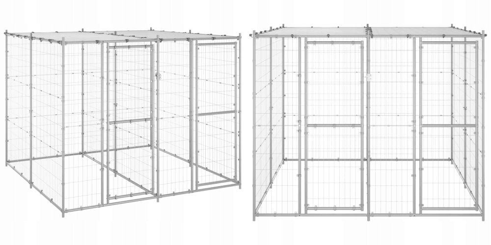 Levně 84 m², Kotec pro psa s krytem, ocel, 4