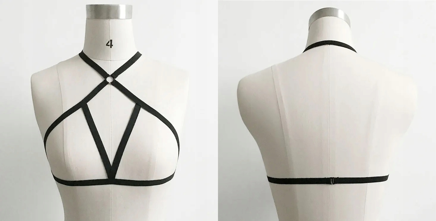 BIELIZNA EROTYCZNA UPRZĄŻ PASKI HARNESS STANIK XL Marka Inna marka