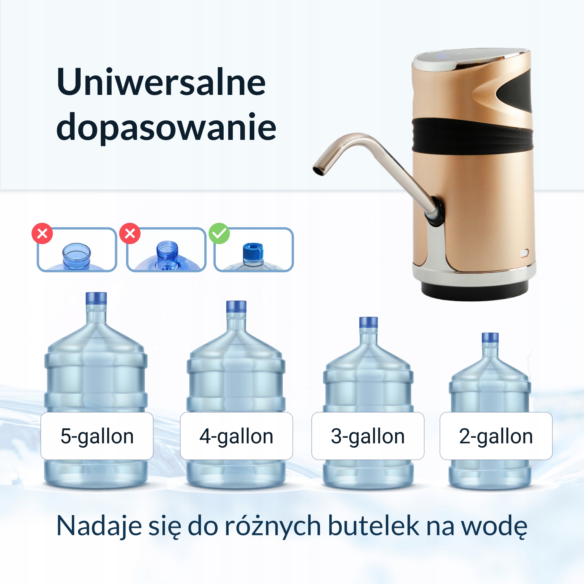 DOZOWNIK DO WODY ViO E12DS Gold – ELEKTRYCZNA POMPKA WODY DO BUTELEK 18,9 L Producent ViO