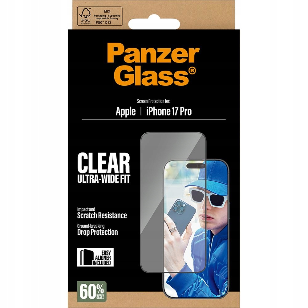 PanzerGlass ochranné sklo Uwf pre iPhone 17 Pro Black Frame PG99748