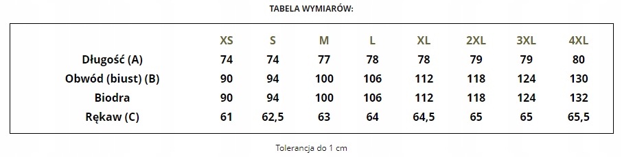 POLAR DAMSKI DŁUGI CIEPLUTKI - JAKOŚĆ!! 320g/m2-S Rękaw długi rękaw
