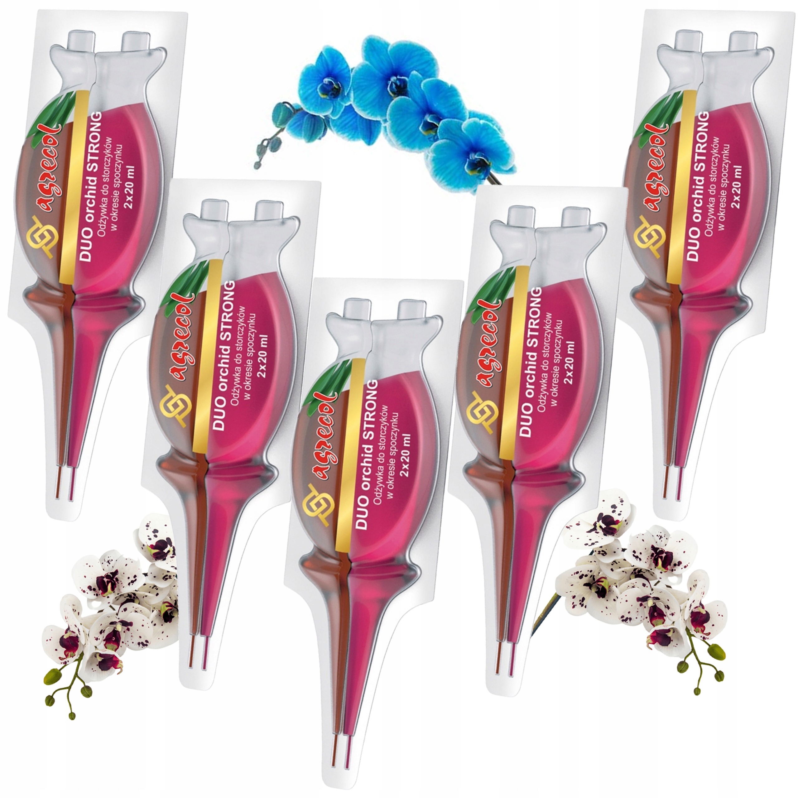 5 x Kapátko Hnojivo 2v1 pro orchideje Duo Orchid Strong Agrecol 40 ml