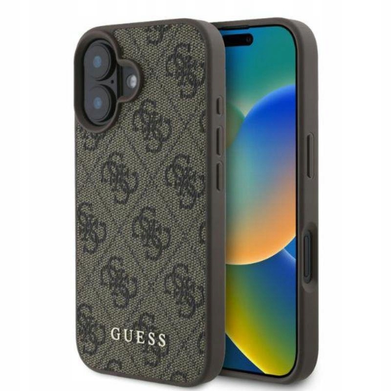 Guess – Pouzdro pro iPhone 16 (hnědé)