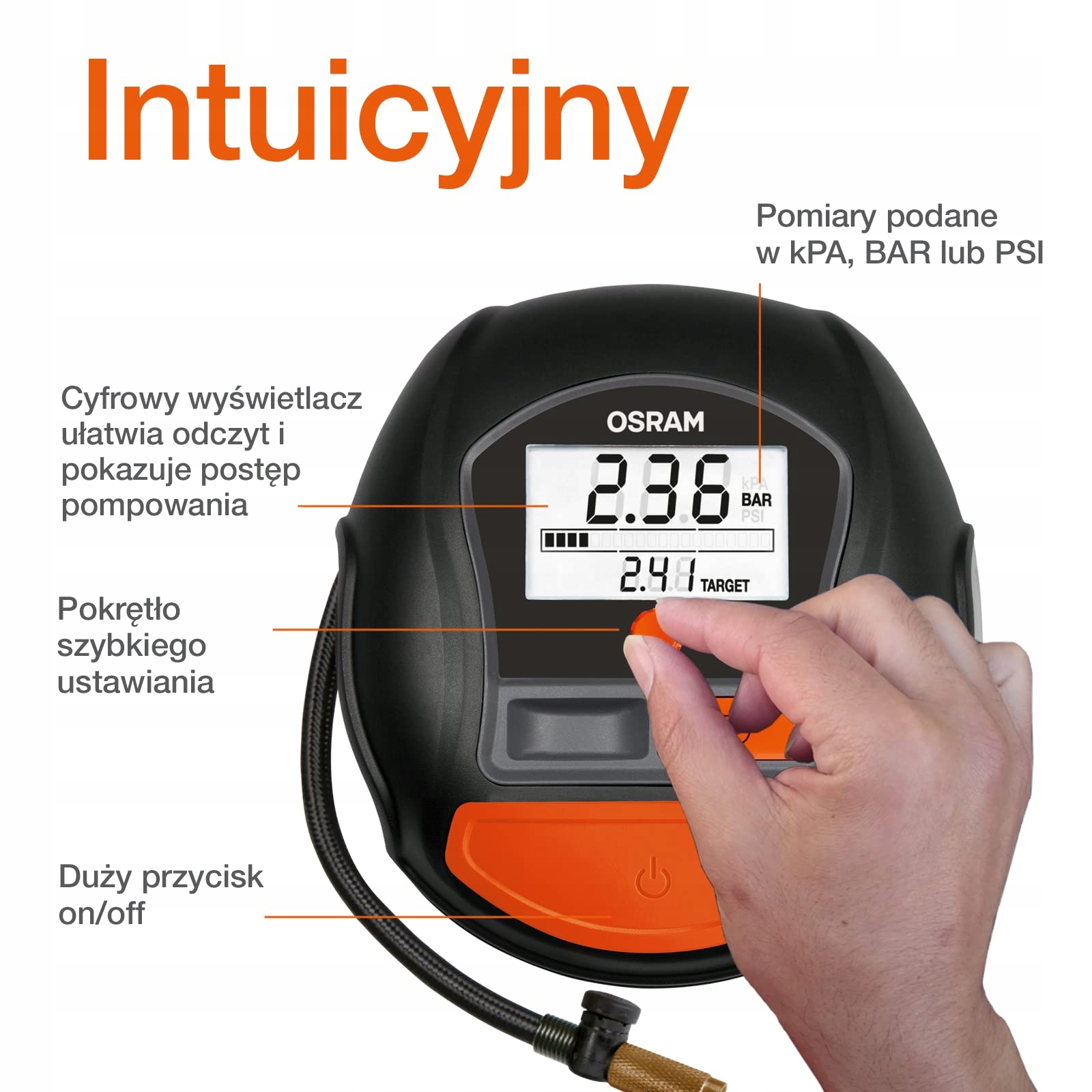 Osram TYREinflate RAPID, cyfrowy kompresor EAN (GTIN) 4062172317023