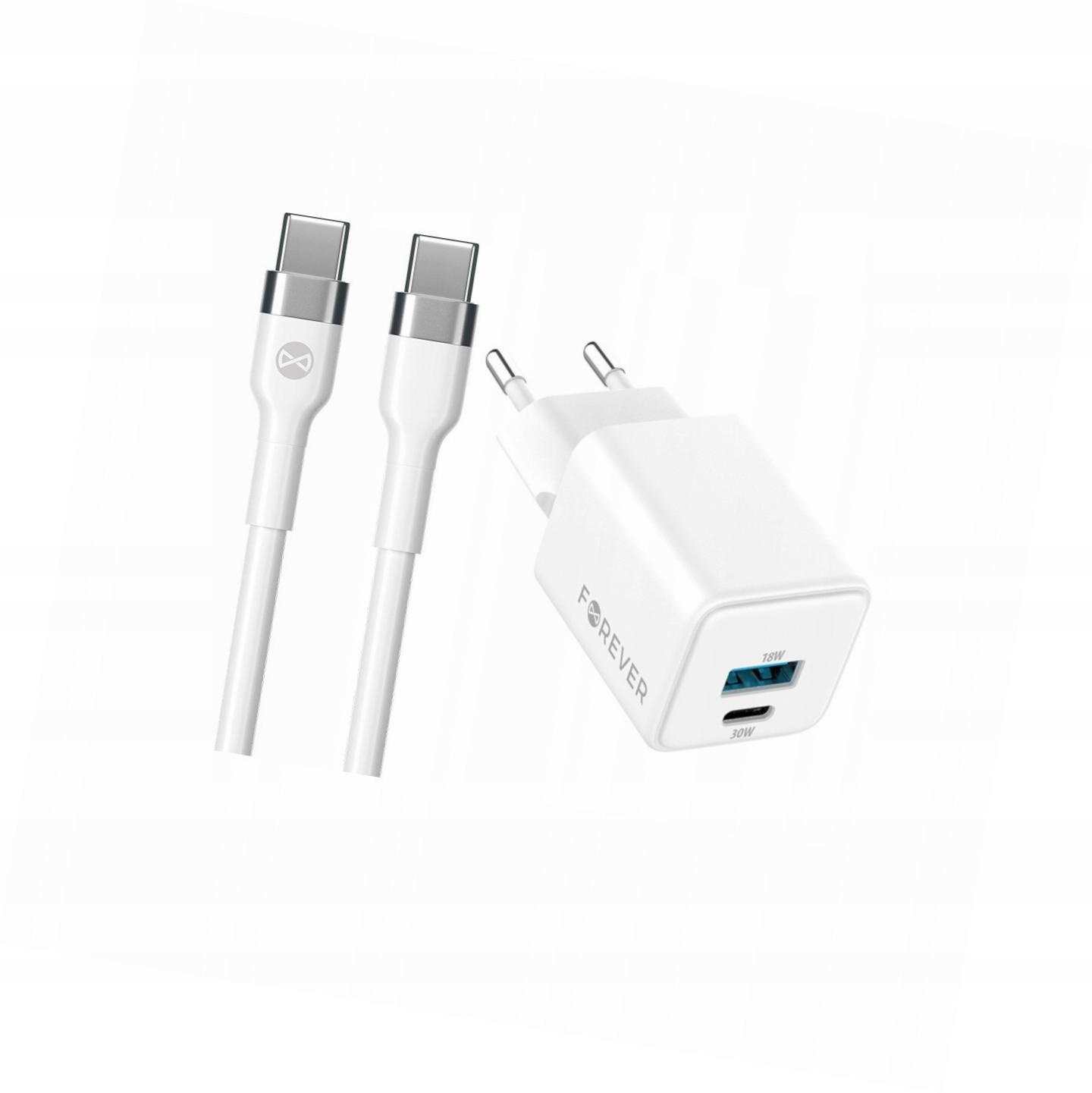 Szybka ładowarka GaN 30W Usb i Usb-c z kablem do Huawei Nova 10 Se