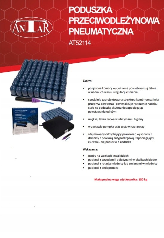 

Poduszka Przeciwodleżynowa Pneumatyczna Wózek nfz