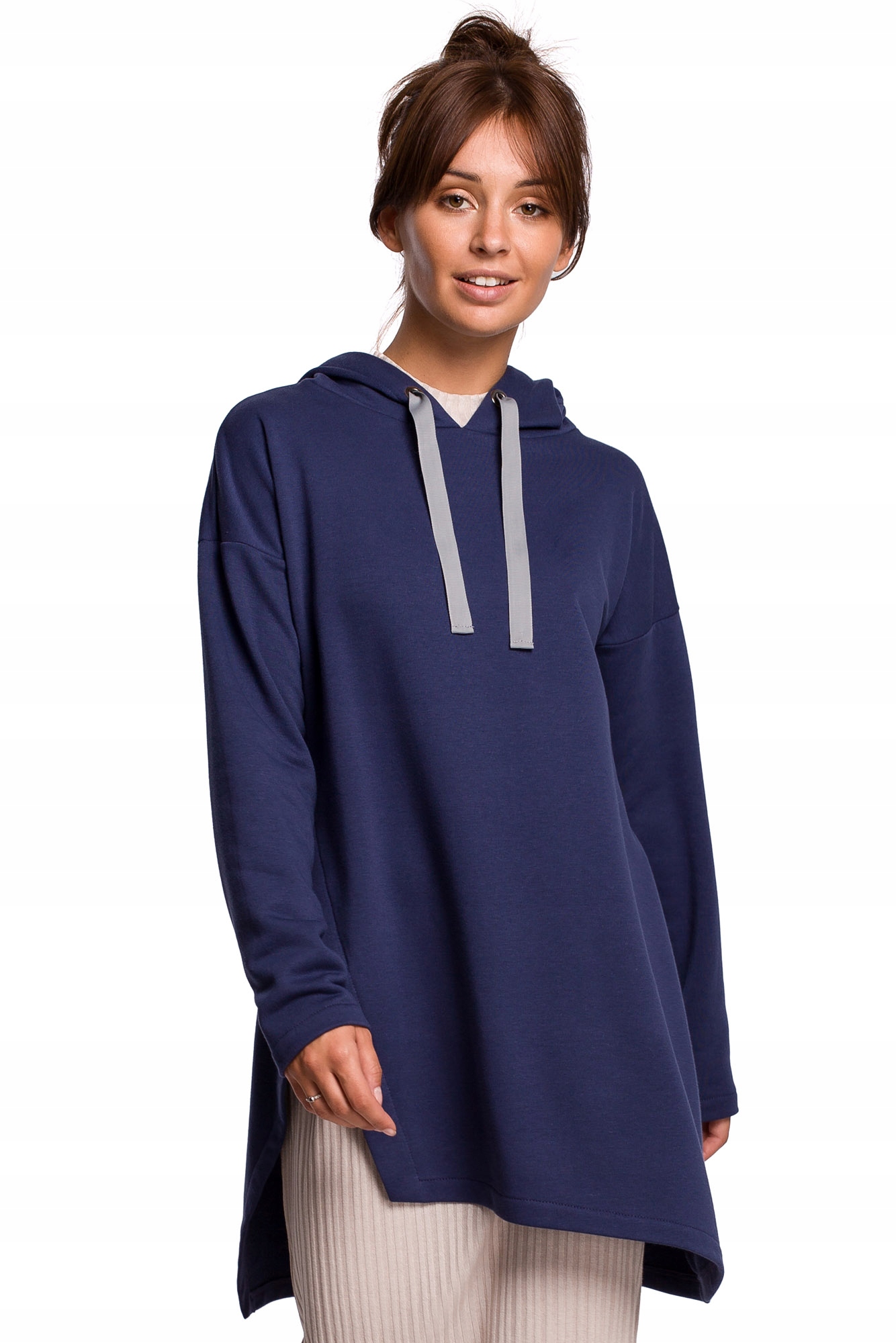 

B179 Bluza Z Asymetrycznym Roz ~L/XL~ Niebieski Be