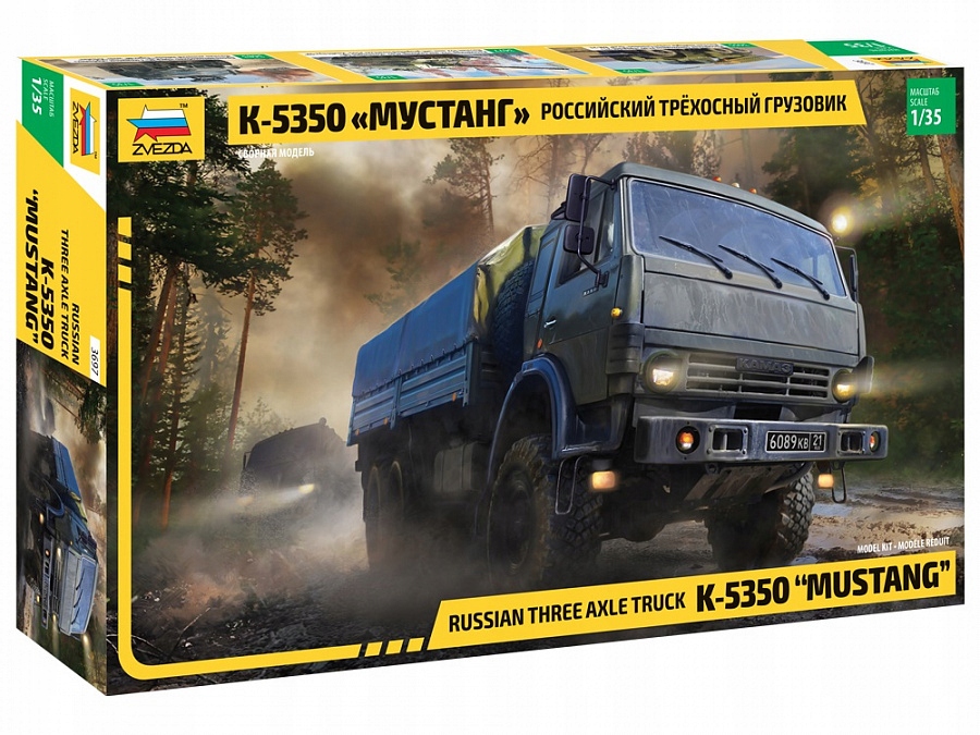 1:35 Ruský kamion Kamaz K-5350 Mustang