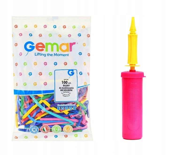 

Balony do Skręcania Gemar Pastel MIX Q260 + Pompka
