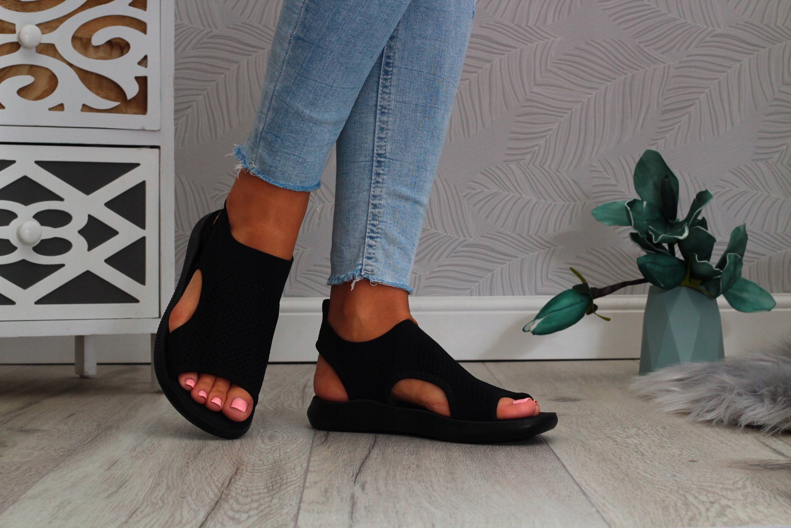 CZARNE SPORTOWE SANDAŁY DAMSKIE LEKKIE LETNIE Kod producenta 55699