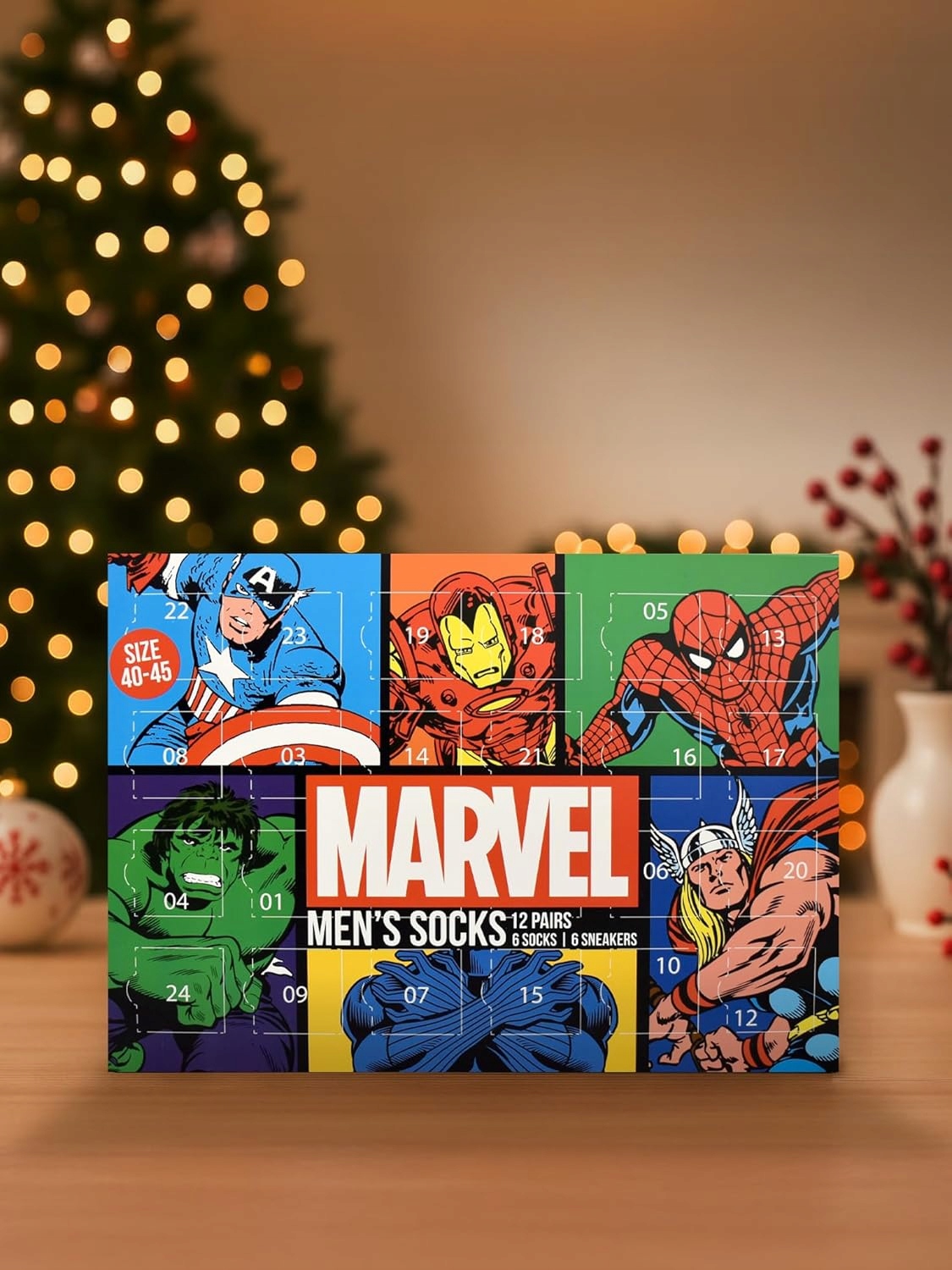 Адвент-календарь Marvel, 12 пар мужских носков, размер 40–45 — фото 6