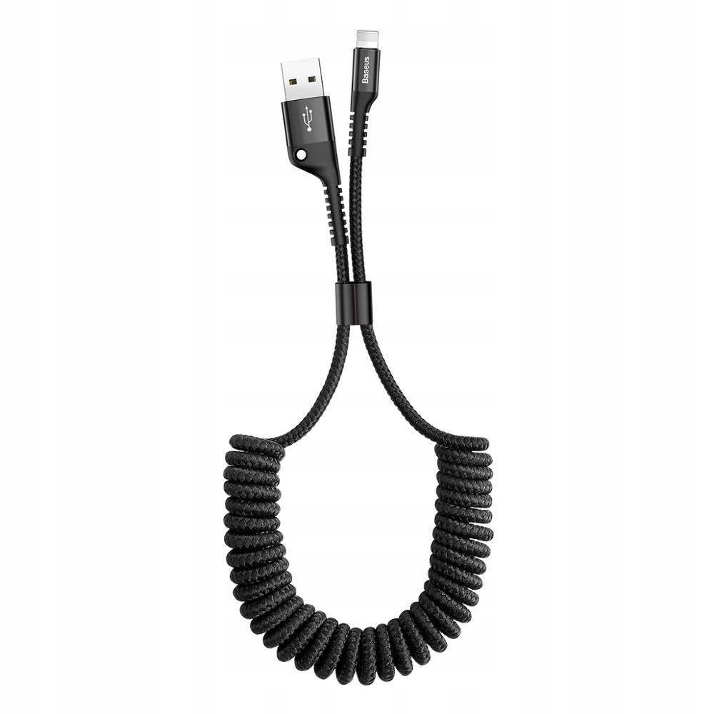 Baseus Fish Eye Spring Data Cable sprężynowy kabel Usb do Lightning 1M 2A
