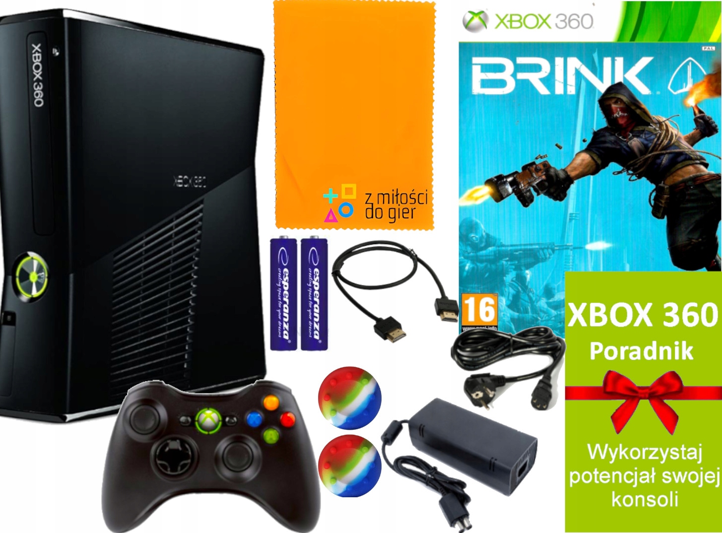 KONSOLA XBOX 360 SLIM S 4GB CZARNA ORYGINALNY PAD GRA GRATISY NA START