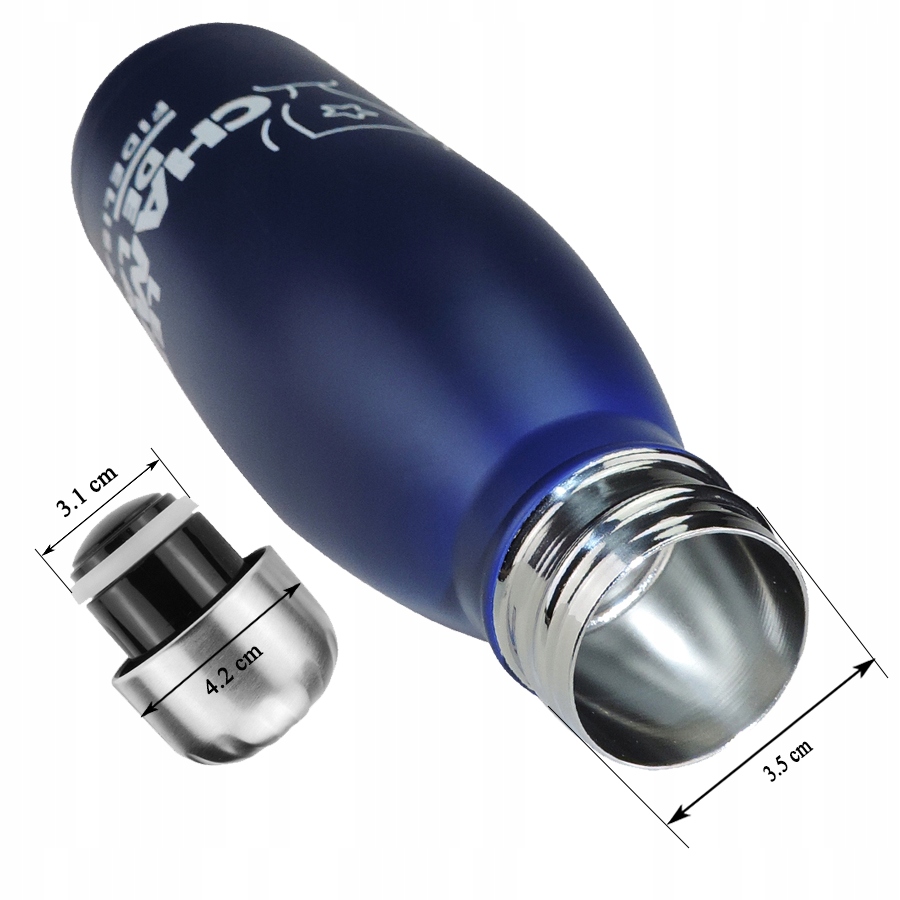 TERMOS PRÓŻNIOWY BUTELKA 500ml STAL NIERDZEWNA TERMICZNY SZCZELNY CZARNY Pojemność 0.5 l