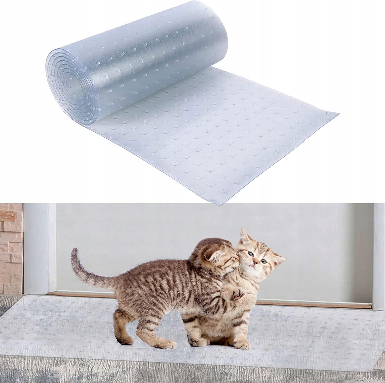 Koberec Ochranná Podložka pro kočky kočky na koberec pod dveřmi, průhledná