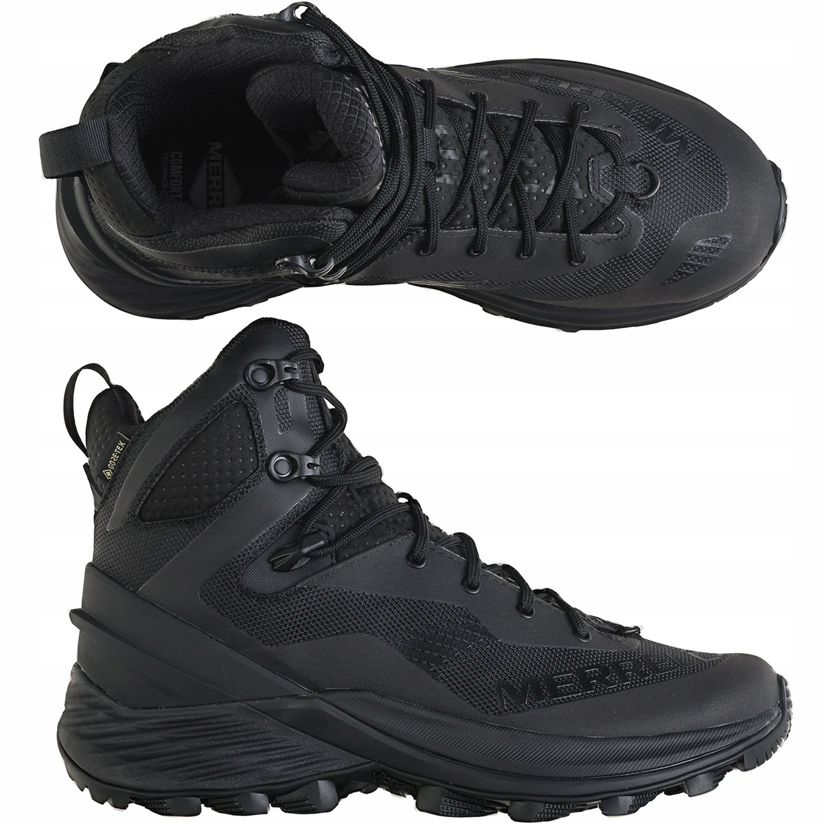 Pánské vojenské taktické boty Merrell Rogue 8 Gtx Gore Tex černé 45