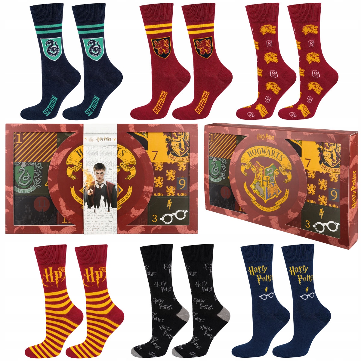 Soxo pánské ponožky dárková sada Harry Potter Balení 6 Kusů pro muže 40-45
