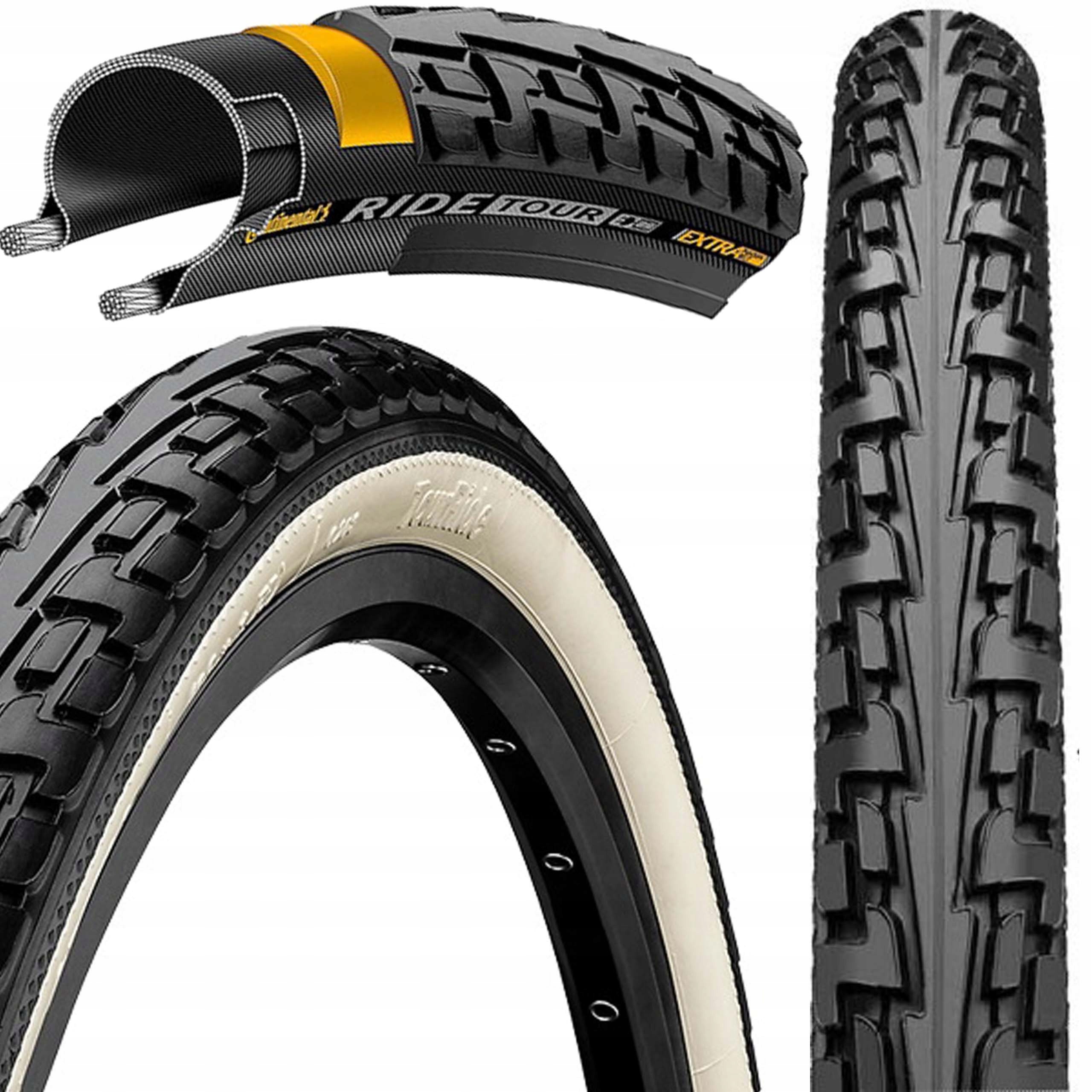 Opona Continental Ride Tour 700x35c Biały bok Miejska Czarna/Biała 35-622