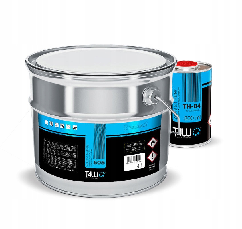 T4W 505 HS акриловий праймер 2K 5: 1 Білий / 4.8 L