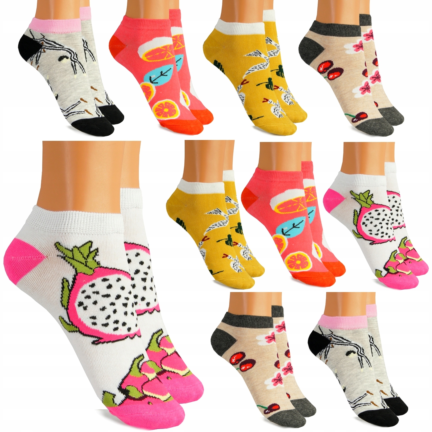 

10x skarpetki Damskie Skarpety Kolorowe 35-38