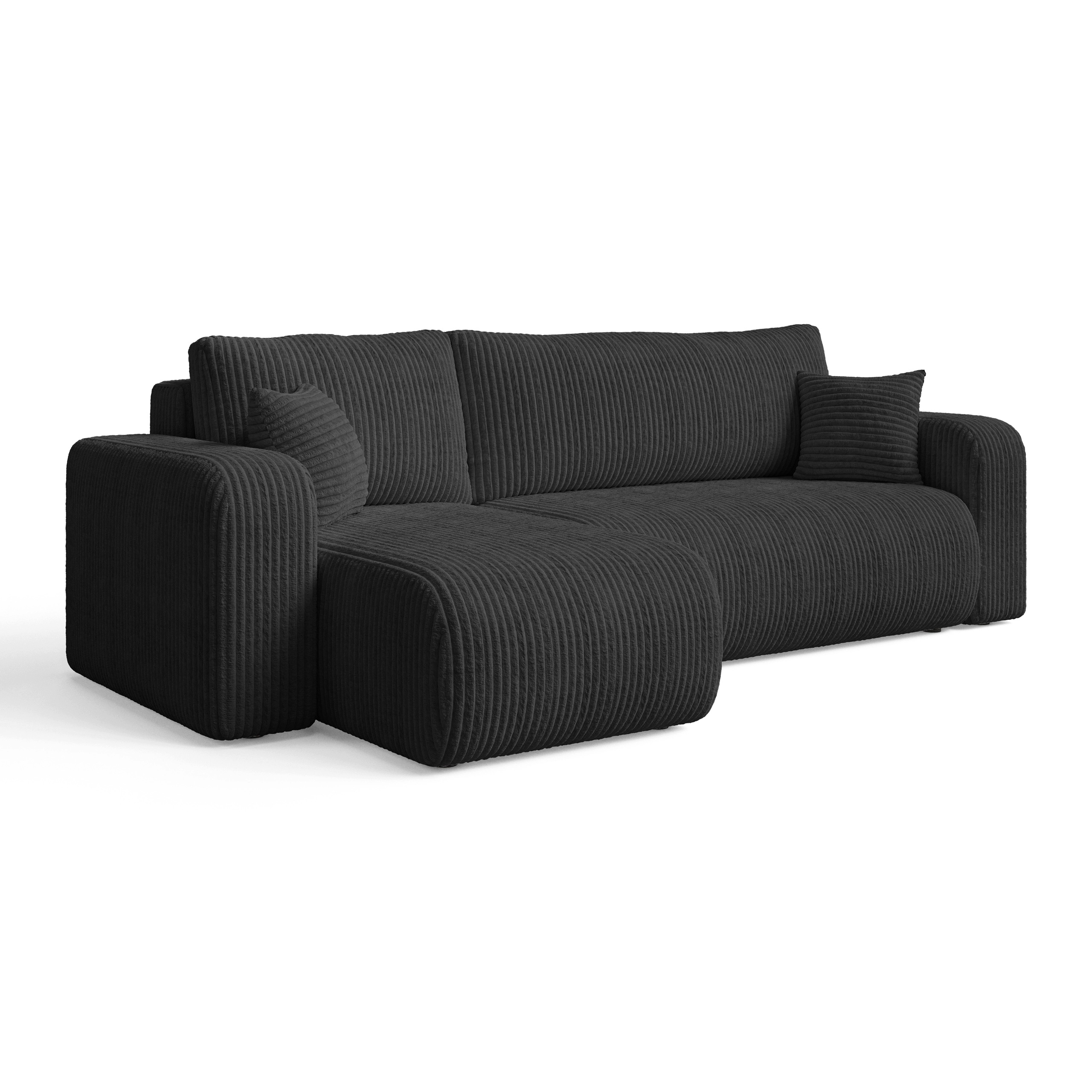 Stylowy narożnik Largo L z pojemnikiem Uniwersalny Tkanina Tilia 100
