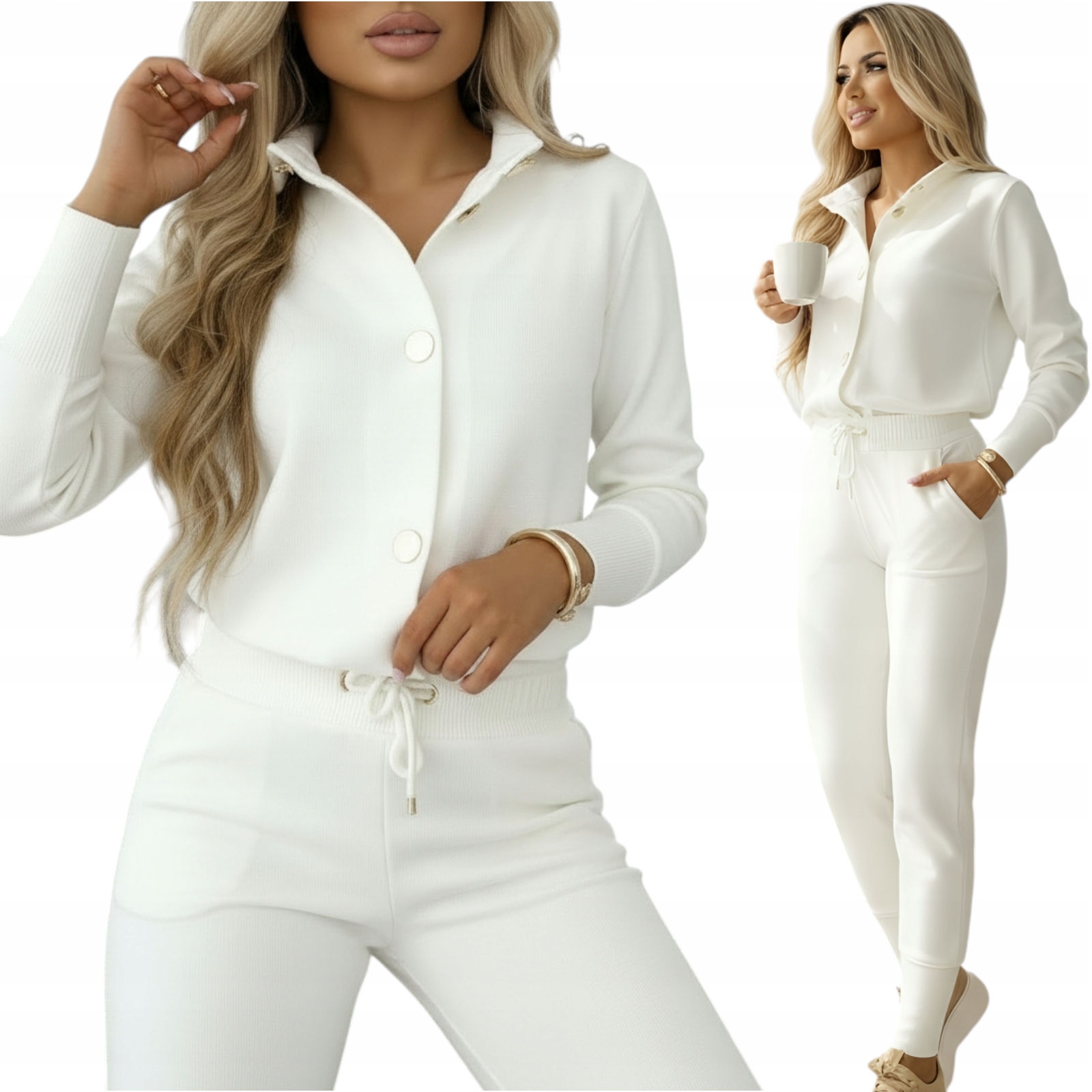 Tepláková souprava Teplákovka Zlaté knoflíky Polská výroba Premium Ekri S