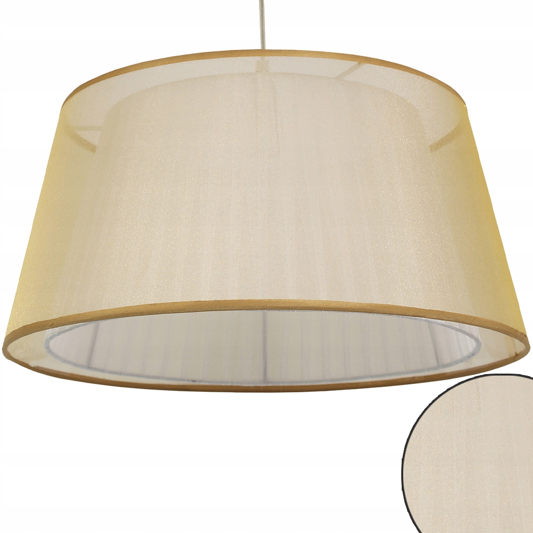 2v1 Závěsná stropní Lampa Stínidlo 1X60W E27 Zlatá