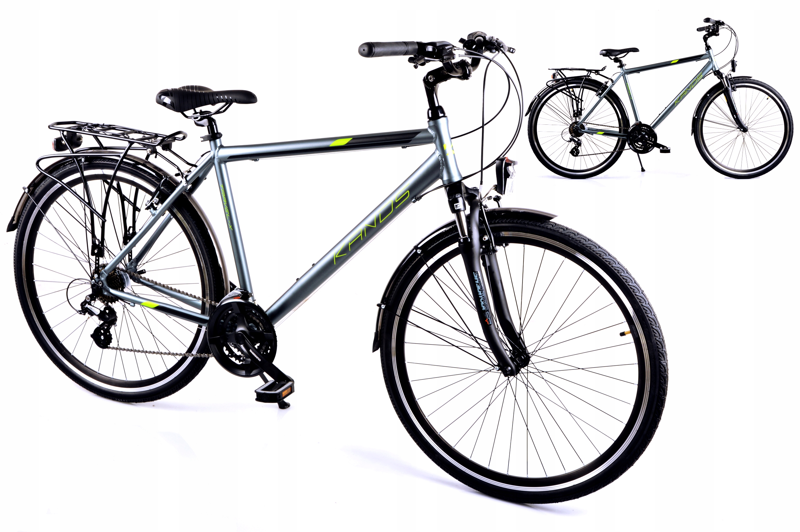 Rower Trekkingowy 28" Kands Travel-x rama 21" grafit-seledyn R22