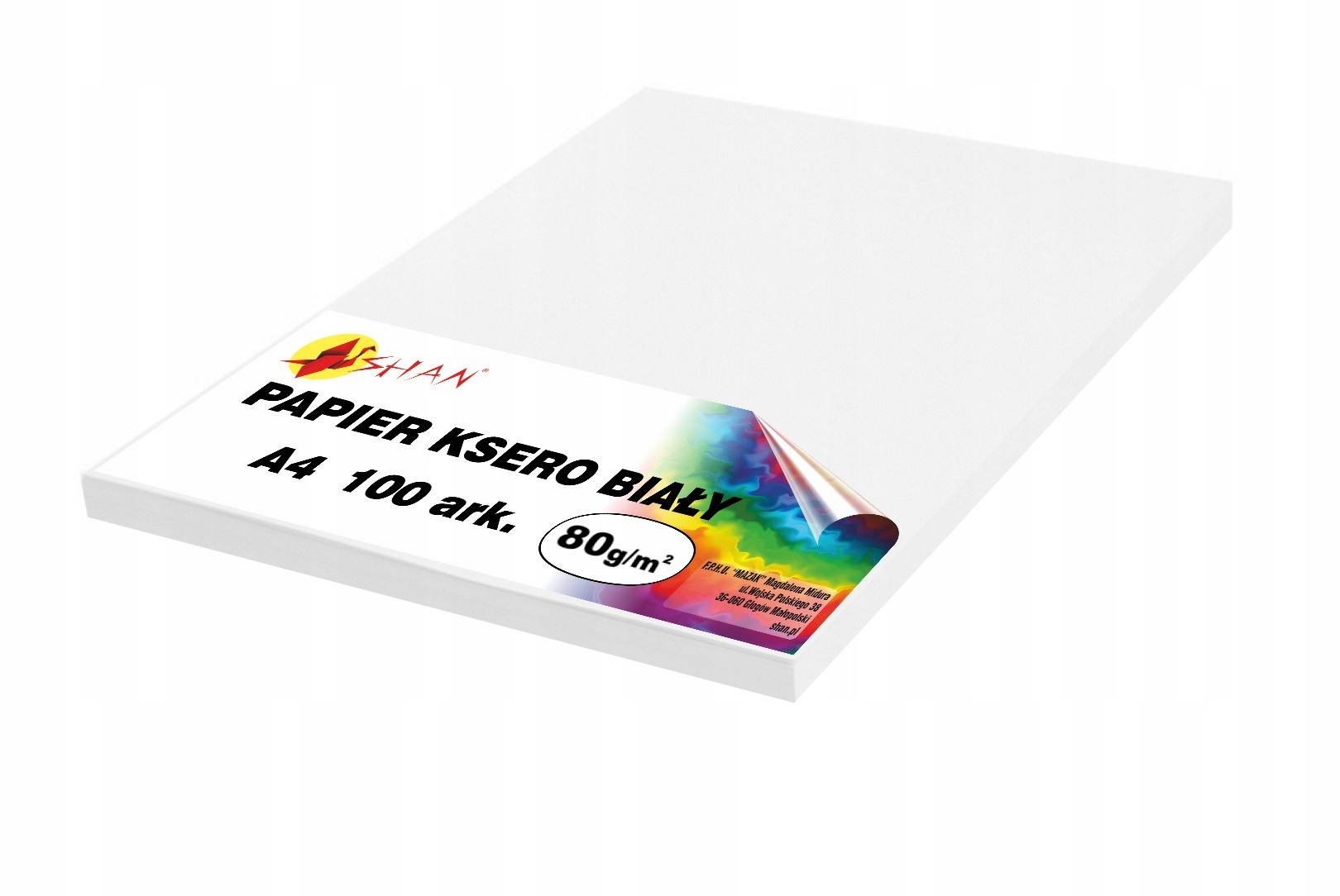 

Papier biały 100 ark A4 80g