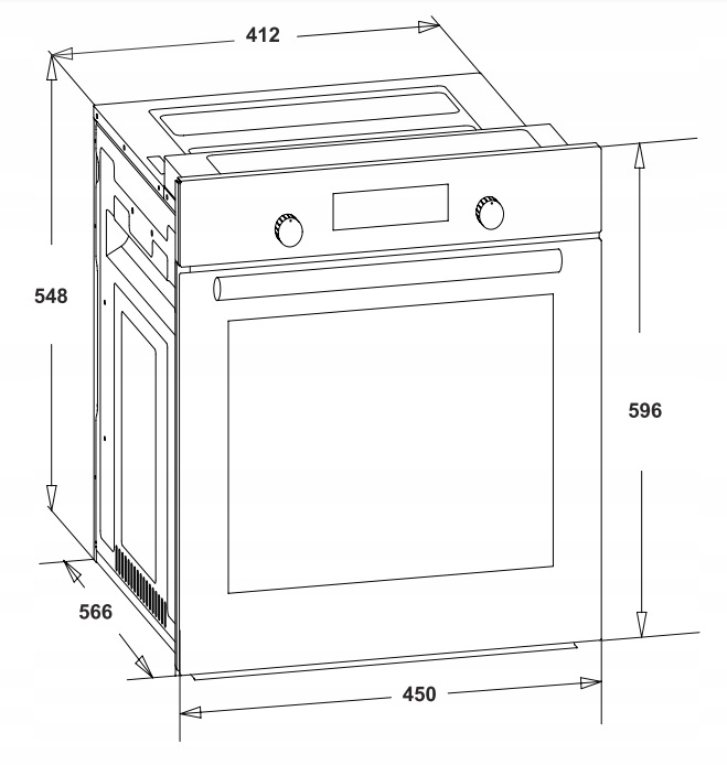 Piekarnik do zabudowy Berg BGOV45 45 cm + GRATISY Kod producenta BGOV45