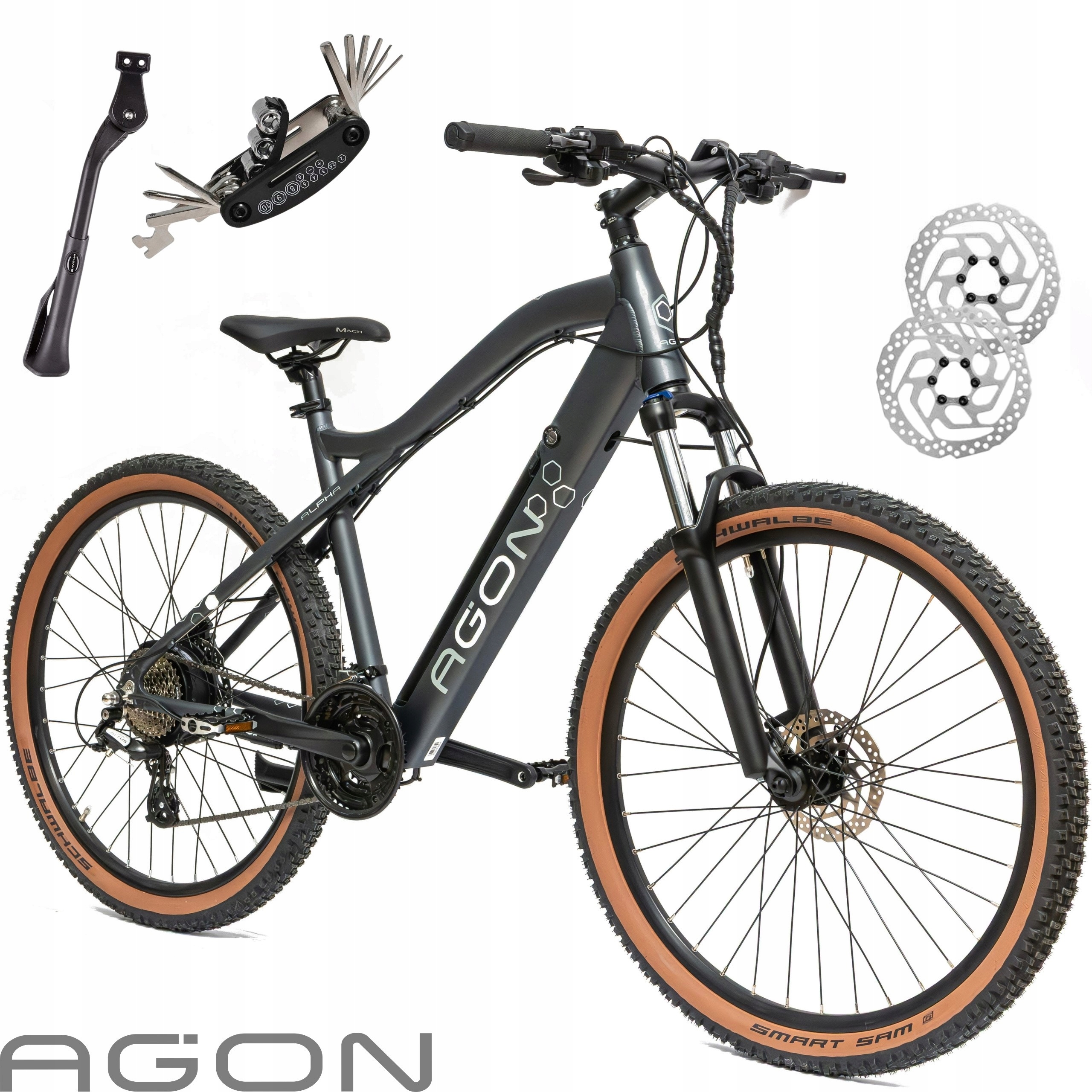 Rower Elektryczny Męski Damski Górski 27,5 Mtb Hydraulika Shimano 250W 14AH