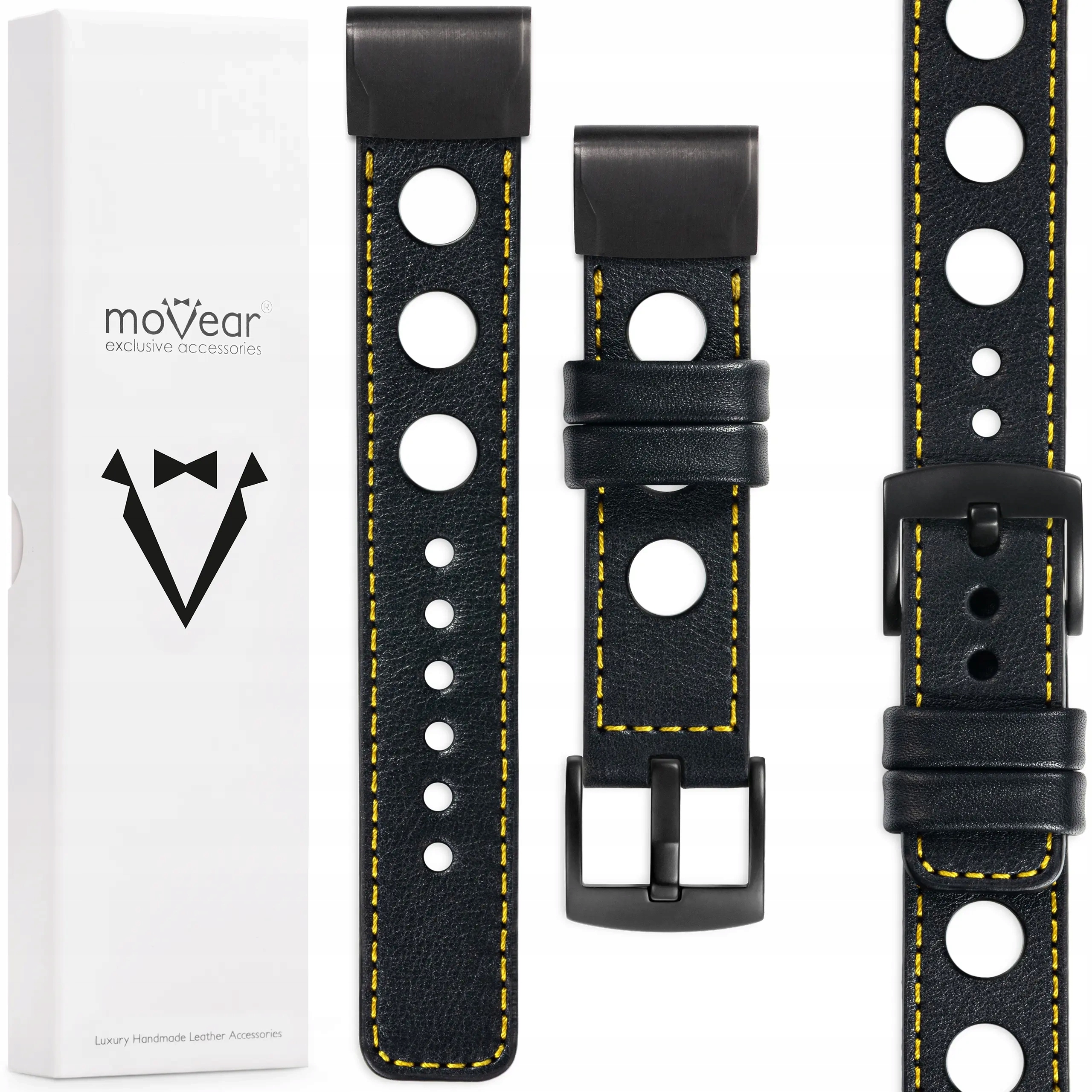 Exkluzivní kožený řemínek pro Garmin QuickFit 22 mm Fenix 8 7 6 5 premium