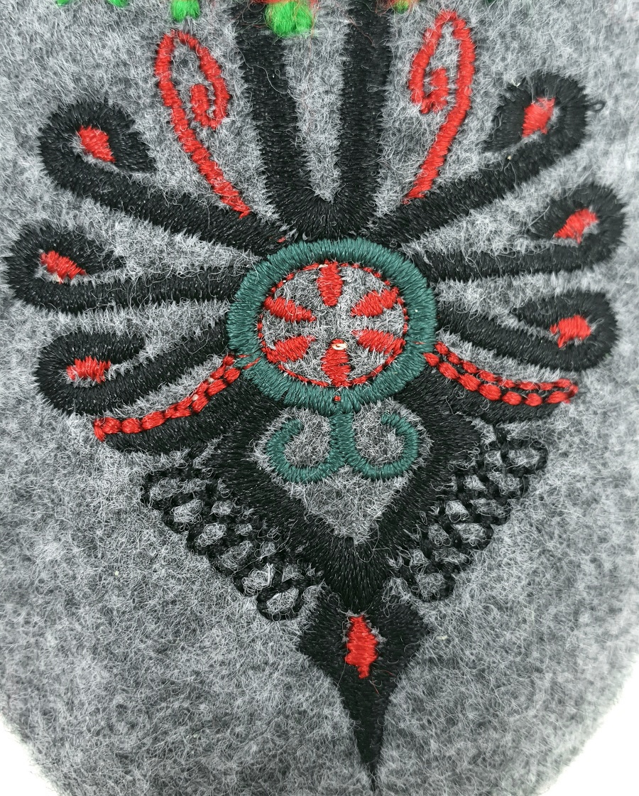 Kapcie Filc Bambosze Haft Parzenica Pantofle *38* Rozmiar 38