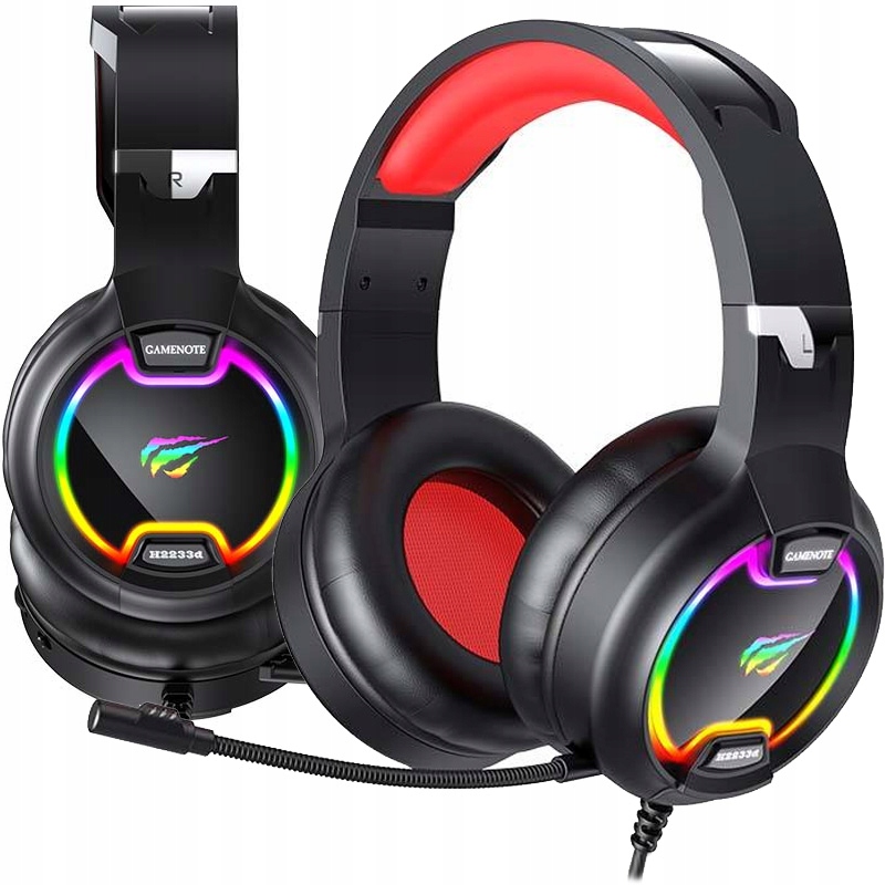 

Słuchawki Gamingowe Z Mikrofonem Podświetlane Rgb