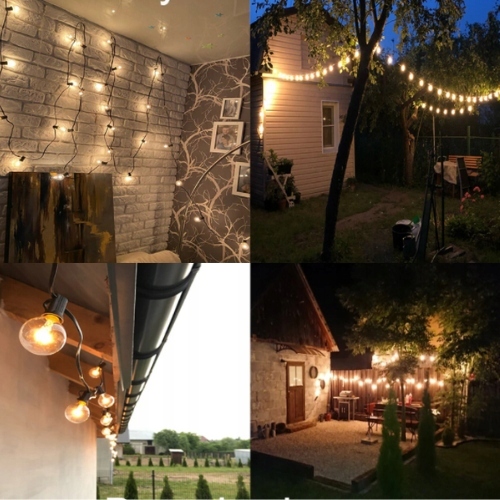 GIRLANDA ŚWIETLNA 50 ZEWNĘTRZNA DUŻA GRATISY 15m Lampki Ogrodowe Światełka Gama kolorystyczna inny odcień