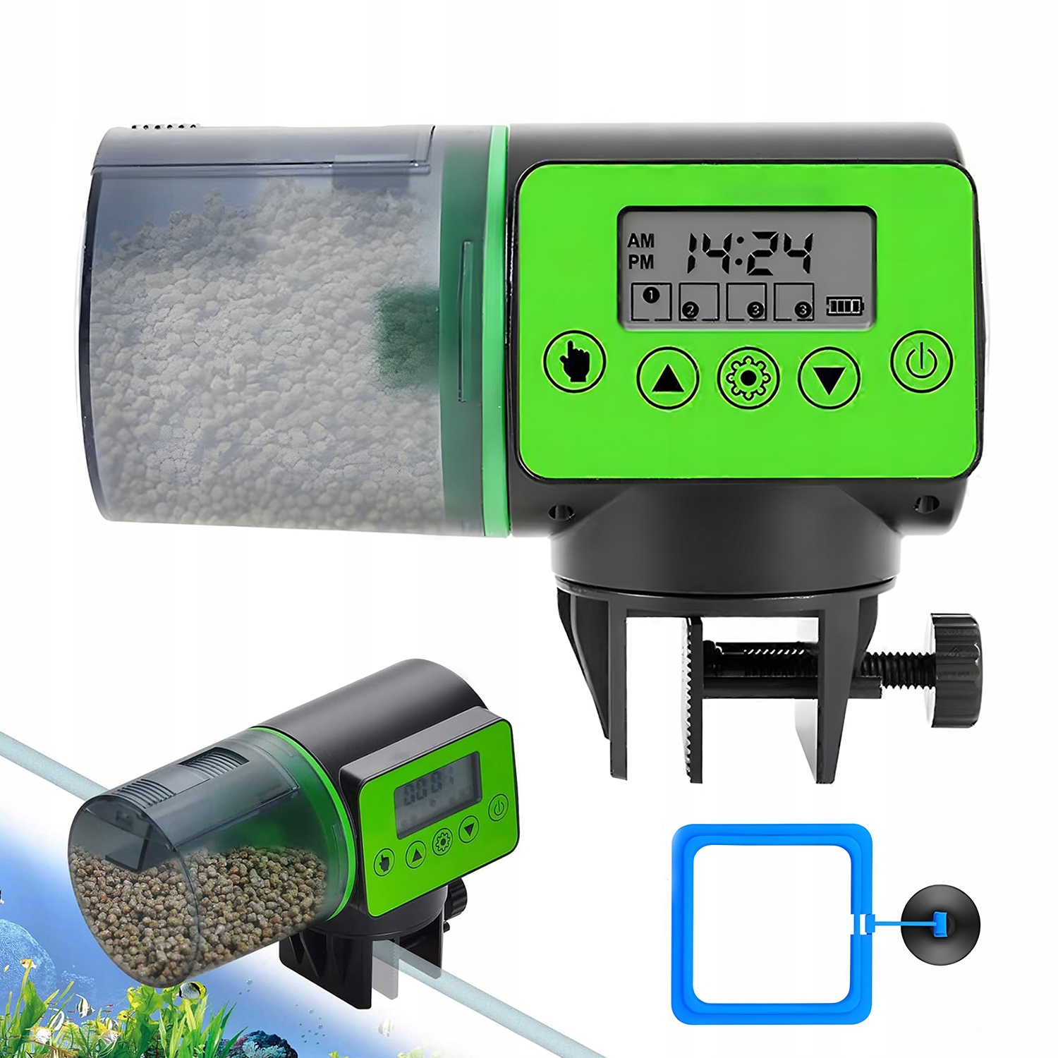 Levně Otočné Automatické Krmítko Do Akvária S LCD Displejem