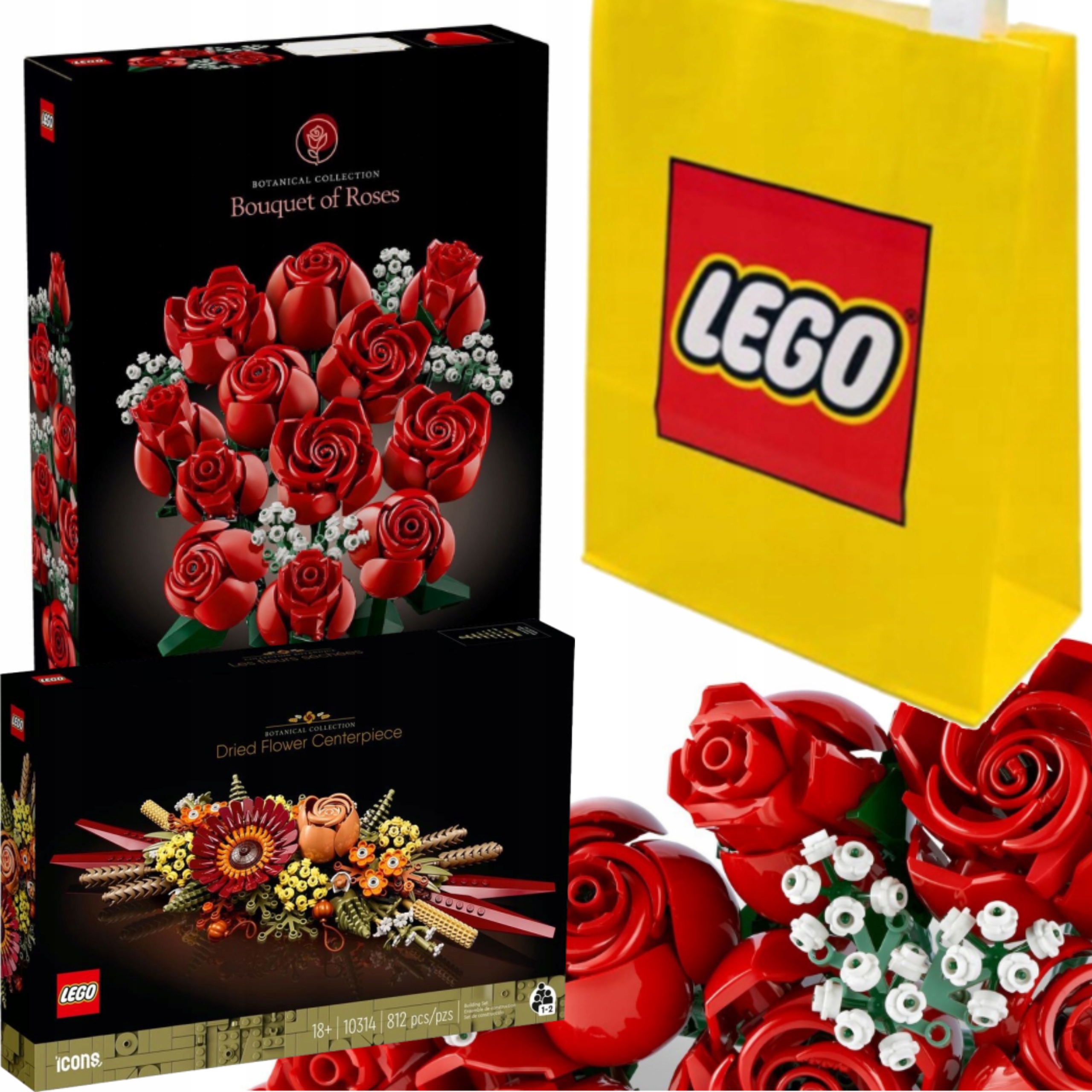 Lego Kytice Růží 10328 Valentýnský dárek Pro Ni Ikony Růží Taška 10314