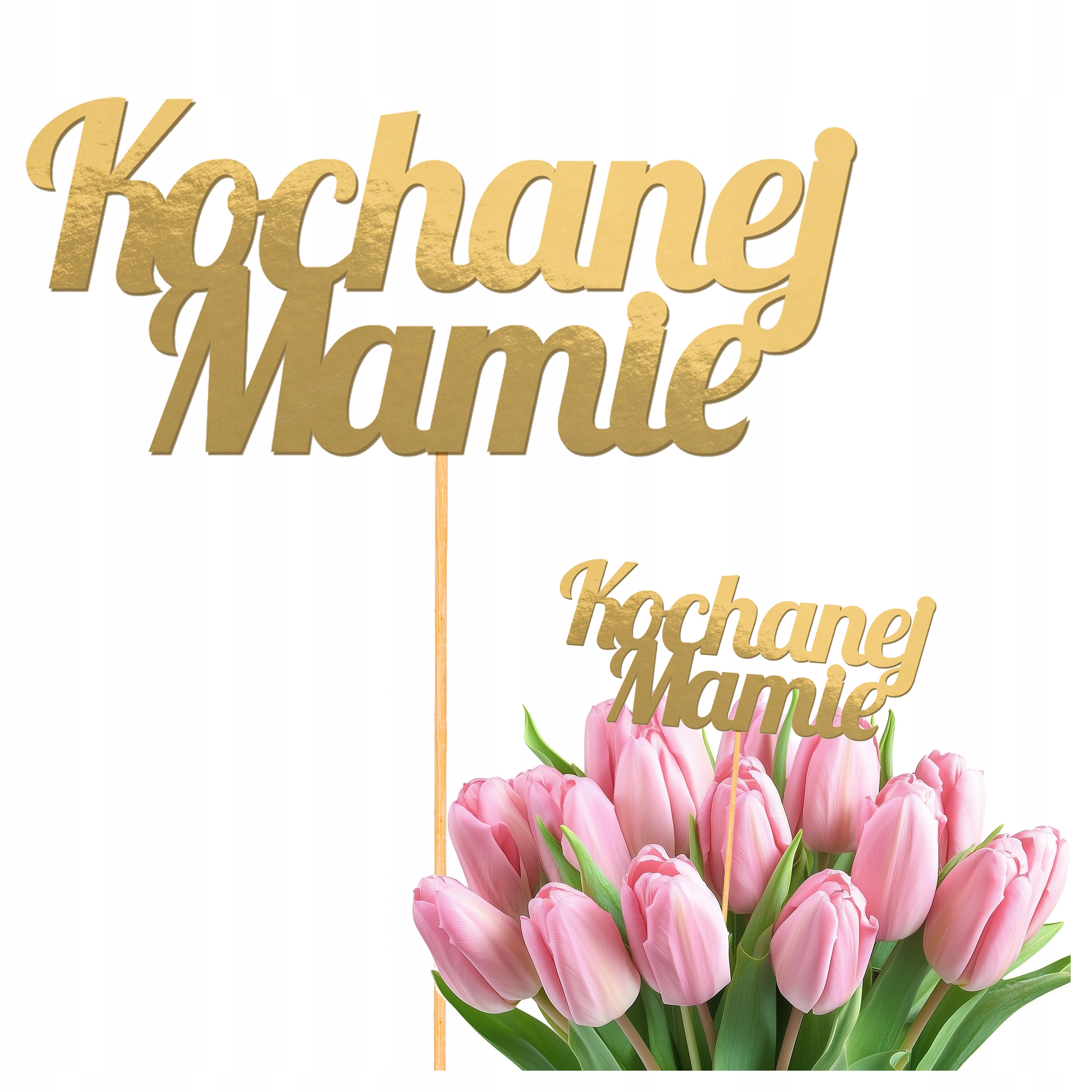 Topper Na Dzień Matki Do Bukietu Kochanej Mamie Topper Na Tort Dla Mamy